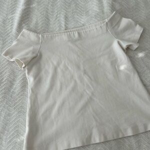 Ann Taylor Elegant Cream Off-Shoulder Top